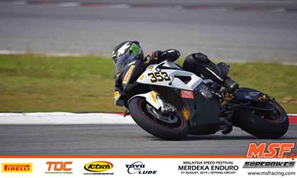 Superbike in action